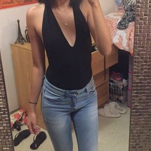 Black Halter BodySuit